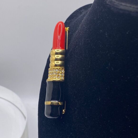 Vintage Signed KJL Kenneth Lane
Famous Lipstick Brooch - Picture 3 of 7